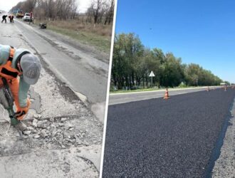 Бетонку на юге Казахстана вновь ремонтируют асфальтом