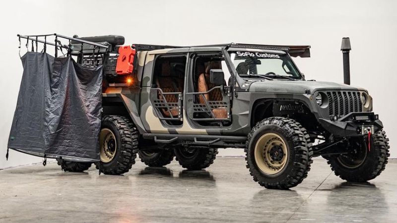 Jeep Gladiator превратили в суровый шестиколёсник для путешествий