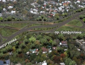 До конца лета придётся водителям объезжать перекрёсток на Сейфуллина — Жансугурова