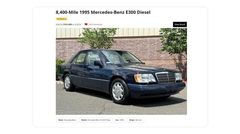 Подержанные Mercedes-Benz W124 в Штатах стали резко дорожать. Даже дизельные