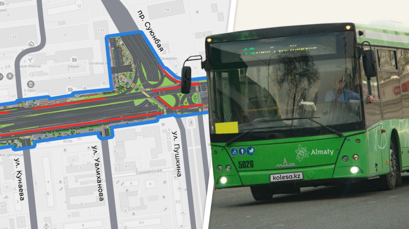 Какой будет первая очередь BRT на Райымбека. Подробная схема