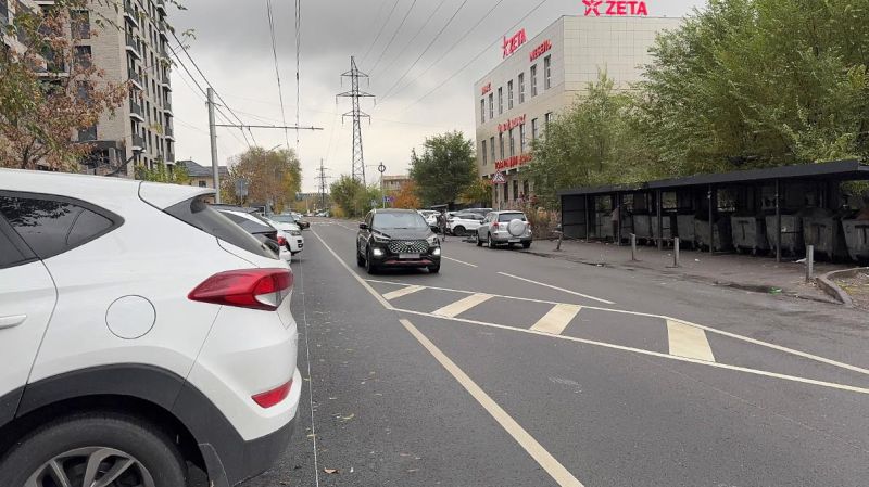 Осторожно: встречка! Новая разметка на Березовского в Алматы